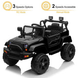 Electric Ride-On Car for Kids with Parental Remote Control - Black