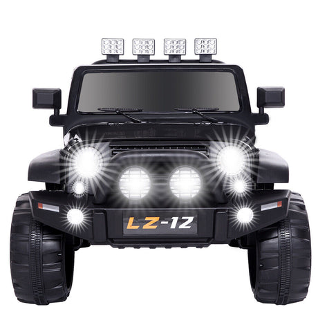 Electric Ride-On Car for Kids with Remote Control - 12V Rechargeable Battery, 4 mph Speed, Black