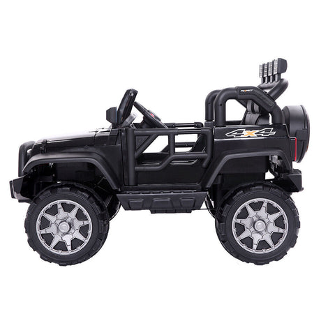 Electric Ride-On Car for Kids with Remote Control - 12V Rechargeable Battery, 4 mph Speed, Black
