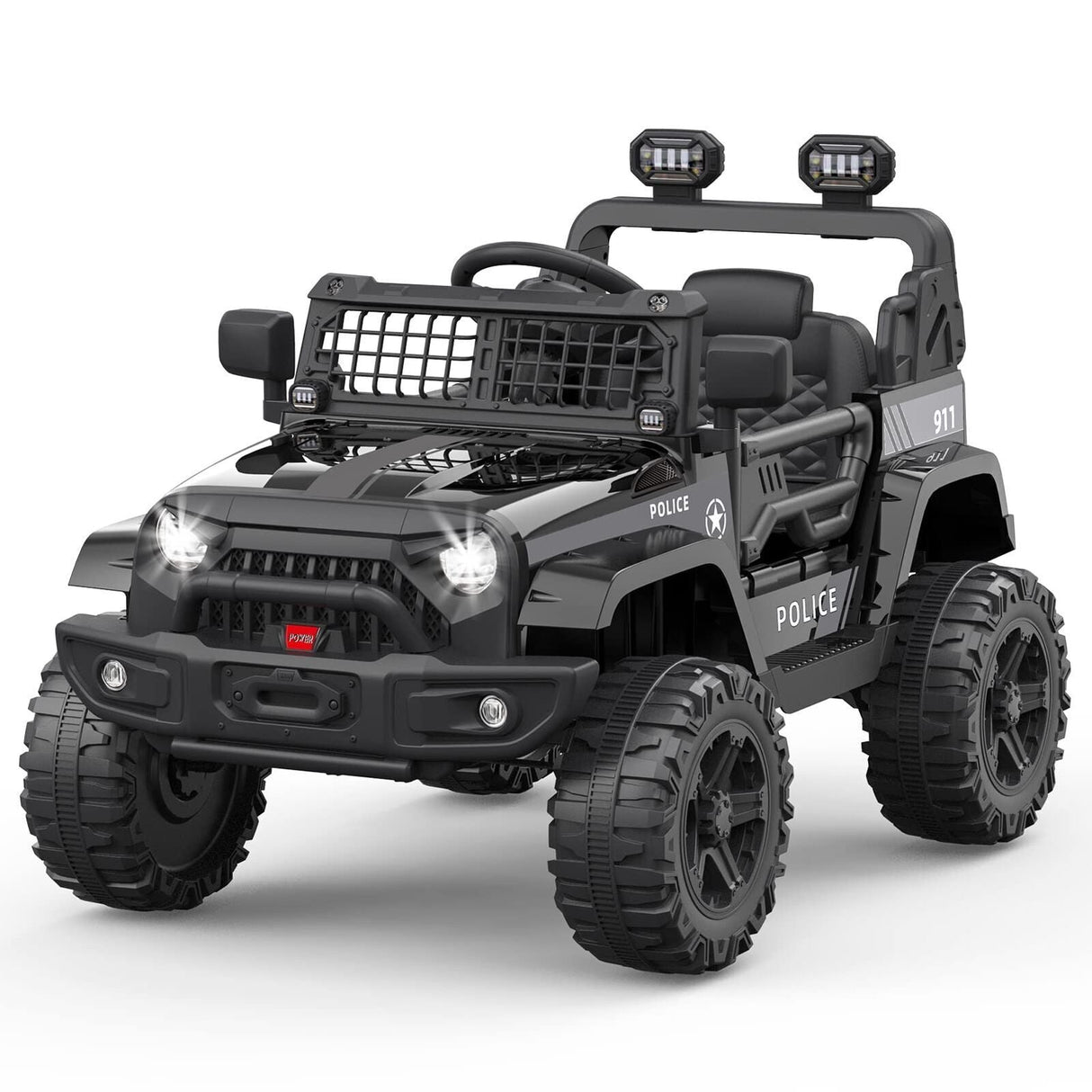 Electric Ride-On Car for Kids with Remote Control, 2 Speeds, and LED Lights - Perfect Holiday Gift!