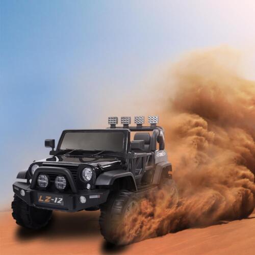 Electric Ride-On Car for Kids with Remote Control - 3 Speeds, 12V Battery, Black