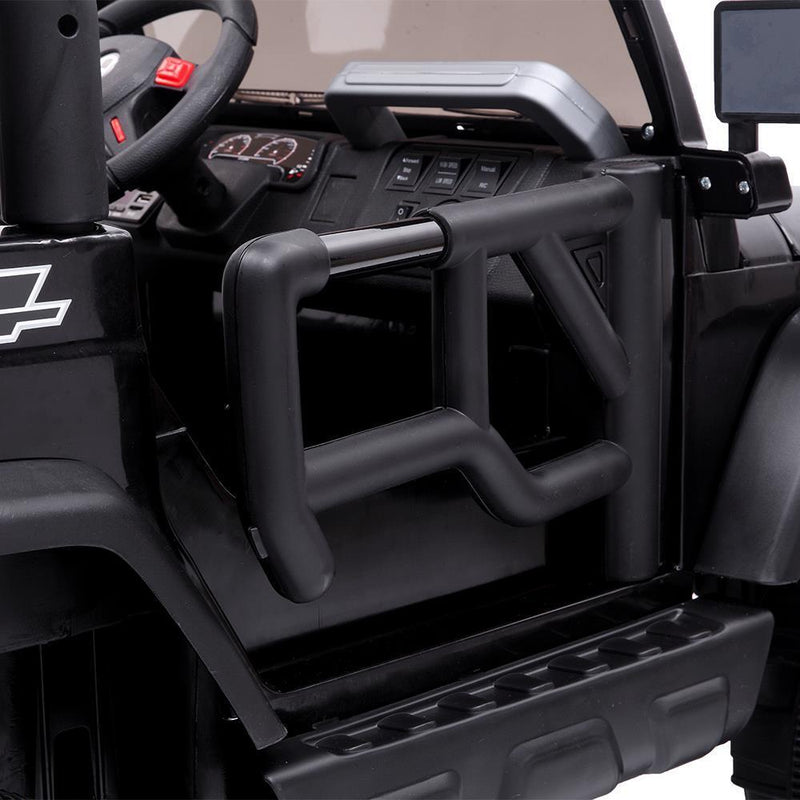 Electric Ride-On Car for Kids with Remote Control - 3 Speeds, 12V Battery, Black