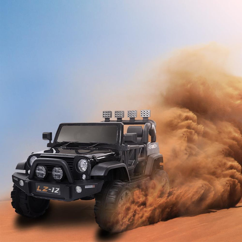 Electric Ride-On Car for Kids with Remote Control and 3 Speed Options - 12V, 7Ah, 4mph - Black