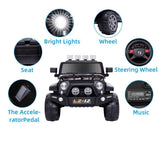Electric Ride-On Car for Kids with Remote Control and 3 Speed Options - 12V, 7Ah, 4mph - Black