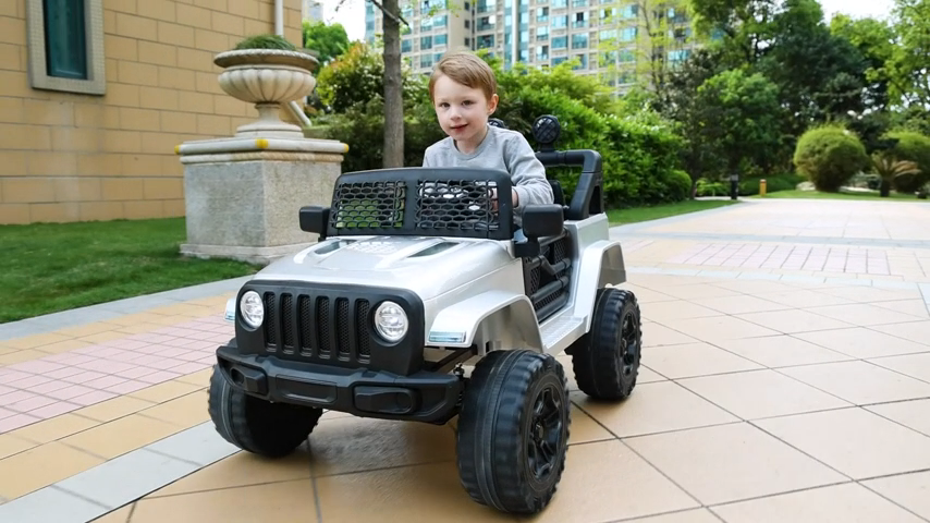 Electric Kids Ride-On SUV with 3-Speeds, MP3 Player, and Remote Control - 12V USA Edition
