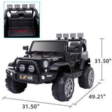 Electric Ride-On Car for Kids with Remote Control and 3 Speeds - Black