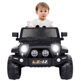 Electric Ride-On Car for Kids with Remote Control and 3 Speeds - Black