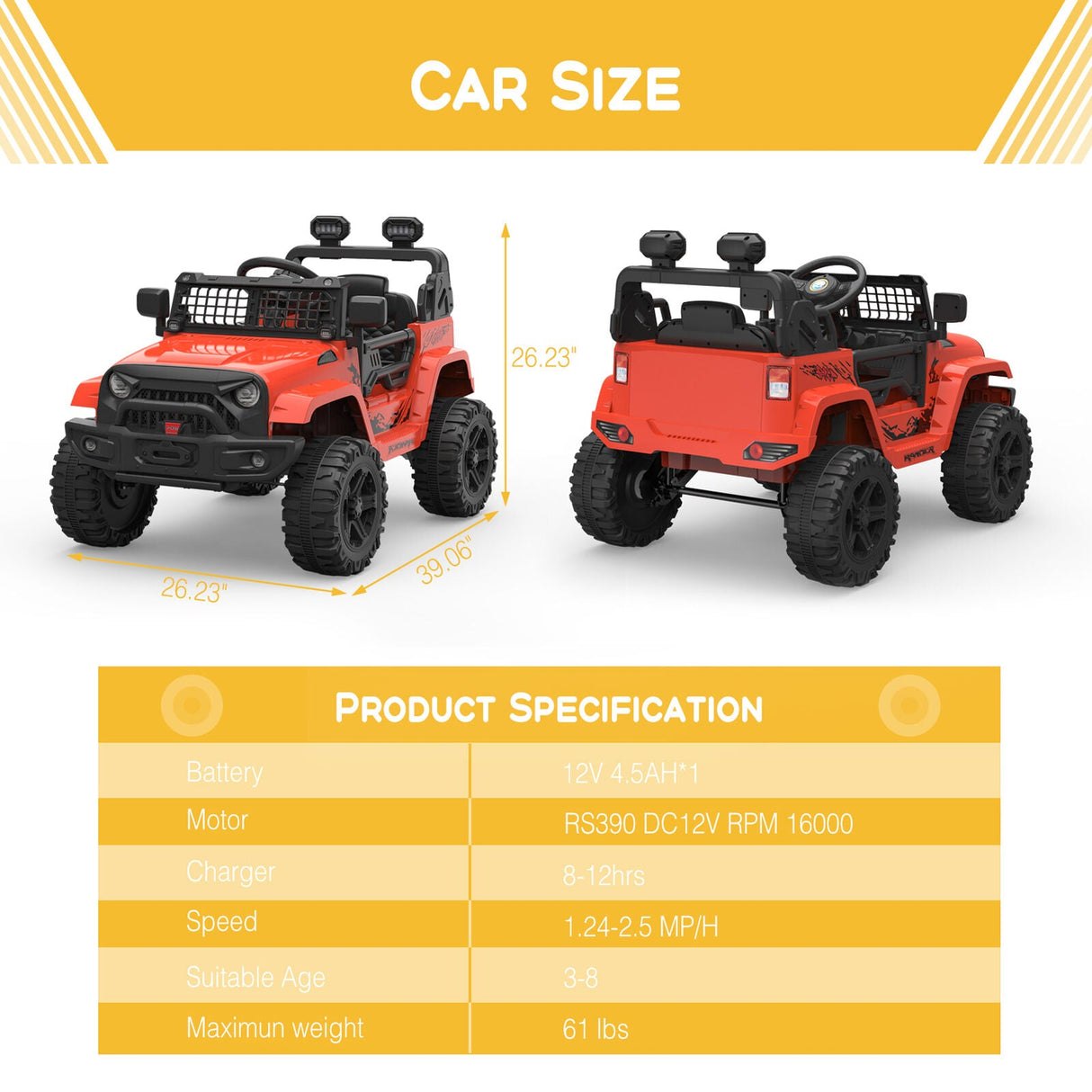 Electric Ride-On Car for Kids with Remote Control and Bluetooth Connectivity