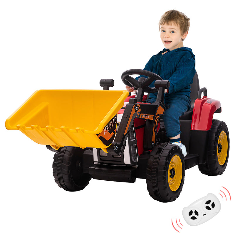 Electric Excavator Truck for Kids with 3 Speeds and Music - 12V Battery Powered Digger Ride-On