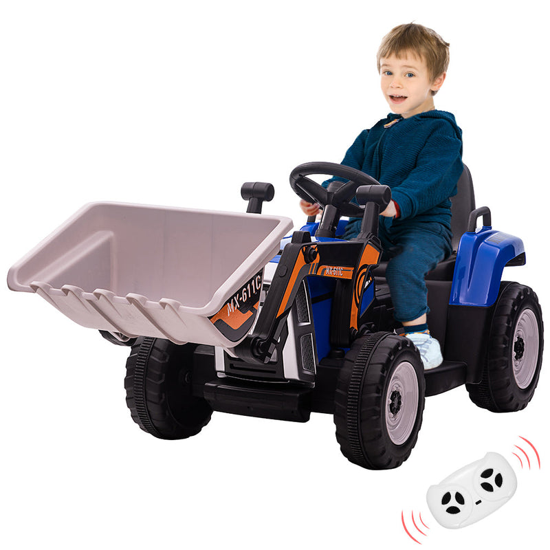 Electric Excavator Truck for Kids with 3 Speeds and Music - 12V Battery Powered Digger Ride-On