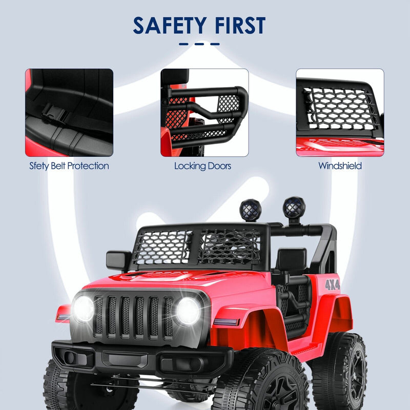 Electric Ride-On Car for Kids with Remote Control and MP3 Player - 12V Children's Truck