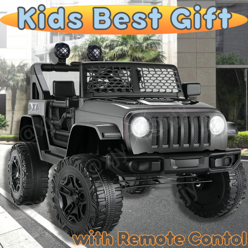 Electric Ride-On Car for Kids with Remote Control and MP3 Player - 12V Truck Design
