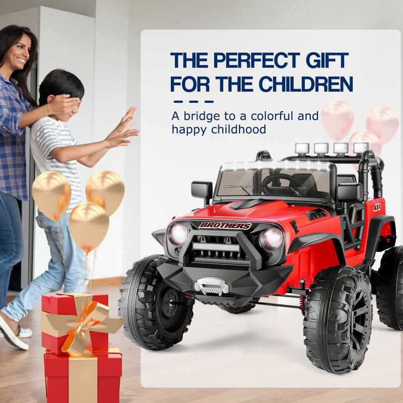 Electric Ride-On Car for Kids with Parental Remote Control, MP3 Player, and Gift Option - 24V Truck Toy