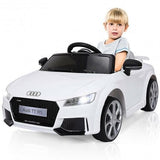 Electric Ride-On Car for Kids with Remote Control and Music - White