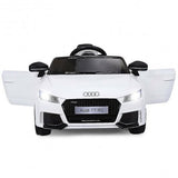 Electric Ride-On Car for Kids with Remote Control and Music - White