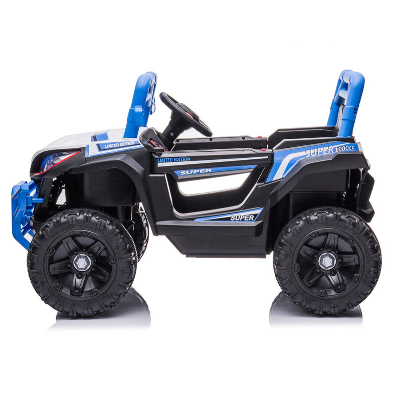 Electric Ride-On Car for Kids with Remote Control, Music, and 4 Wheels - 12V LED Edition