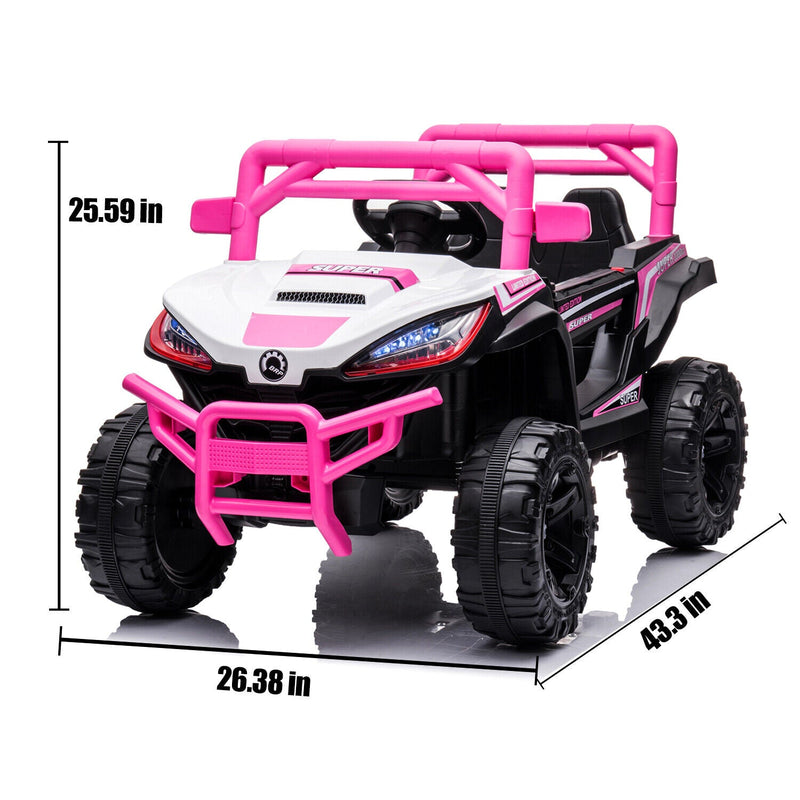 Electric Ride-On Car for Kids with Remote Control, Music, and 4 Wheels - 12V LED Edition