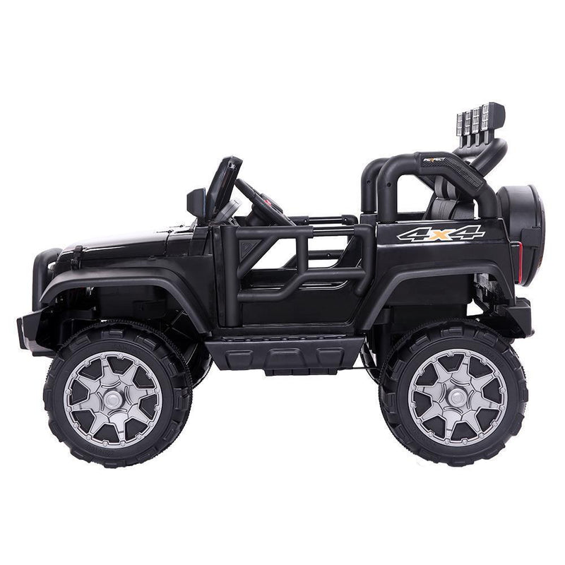 Electric Ride On Car for Kids with Remote Control, Music, and Light - Black