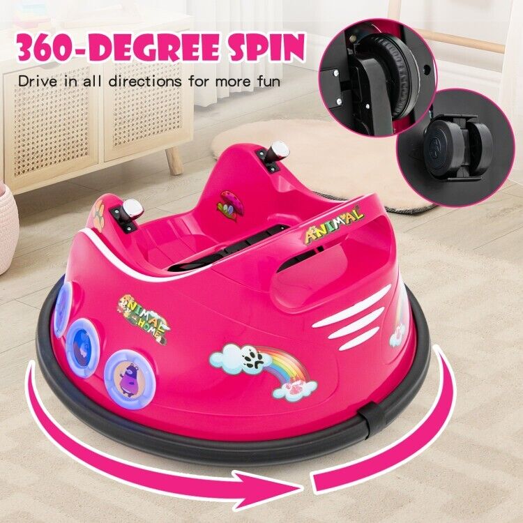 Electric Ride On Car for Toddlers with Remote Control and LED Lights
