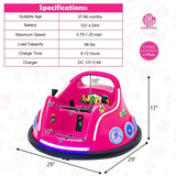Electric Ride On Car for Toddlers with Remote Control and LED Lights