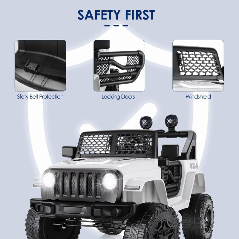 Electric Ride-On Car Truck for Kids with MP3, LED Lights, and Remote Control - 12V 7Ah