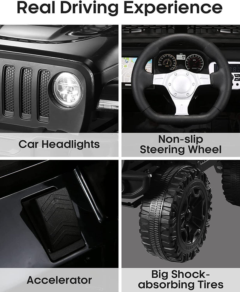 Electric Ride-On Car for Kids with MP3 Music, LED Lights, and Remote Control - 12V 7AH