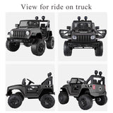 Electric Ride-On Car Truck for Kids with Remote Control, 3 Speeds, and LED Lights - 12V