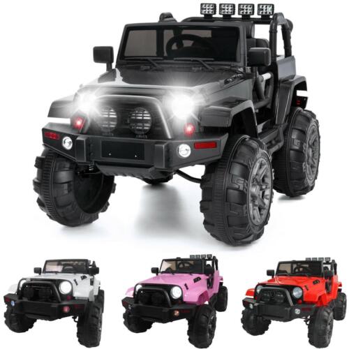 Electric Ride-On Car Truck for Kids with Remote Control, MP3 Player, and LED Lights - 3 Speed Options