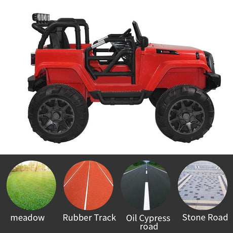 Electric Ride-On Car Truck for Kids with Remote Control, MP3 Player, and LED Lights - 3 Speed Options