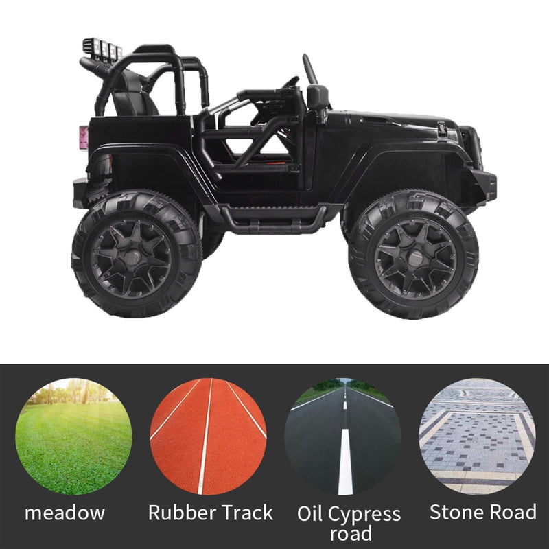 Electric Ride-On Car Truck for Kids with Remote Control, MP3 Player, and LED Lights - 3 Speed Options