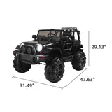 Electric Ride-On Car Truck for Kids with Remote Control, MP3 Player, and LED Lights - 3 Speed Options