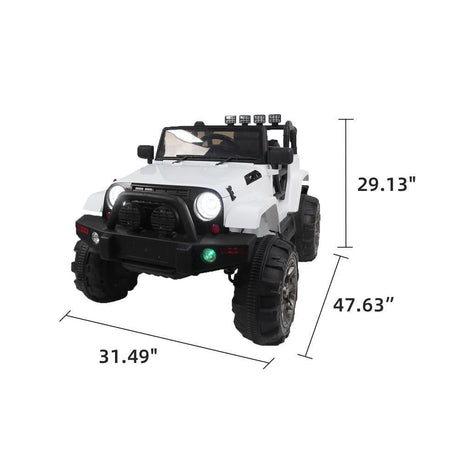 Electric Ride-On Car Truck for Kids with Remote Control, MP3 Player, and LED Lights - 3 Speed Options