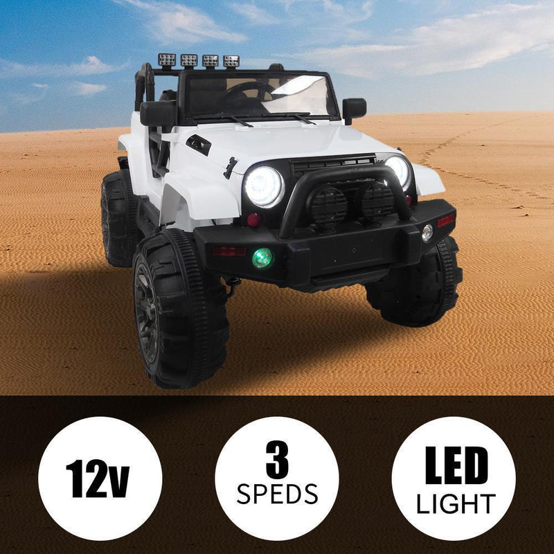 Electric Ride-On Car Truck for Kids with Remote Control, MP3 Player, and LED Lights - 3 Speed Options