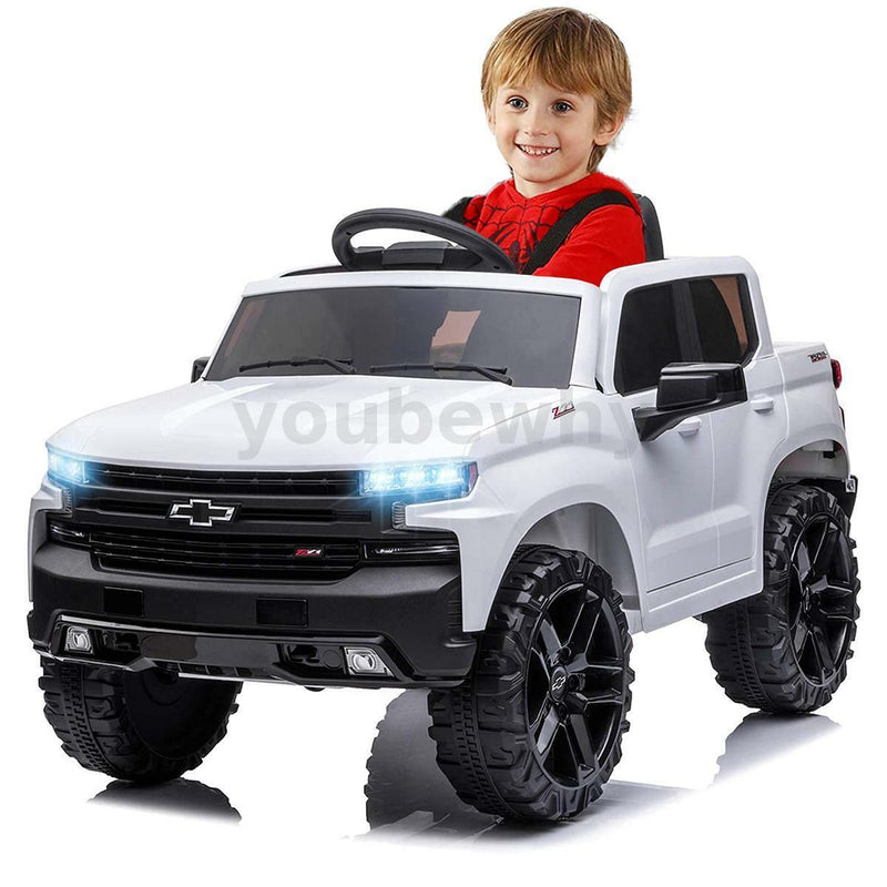 Electric Ride On Car Truck Toy with Remote Control, Music, and LED Lights - 12V Safety Power for Endless Fun!