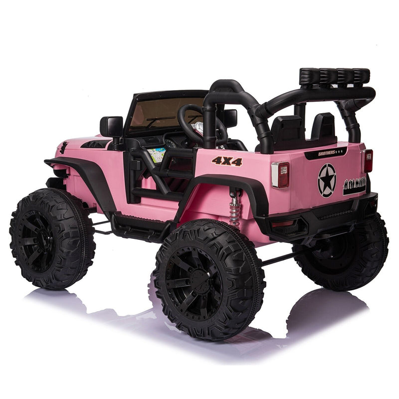 Premium 2-Seater 24V Electric Ride-On Truck for Kids with Parental Control - Pink