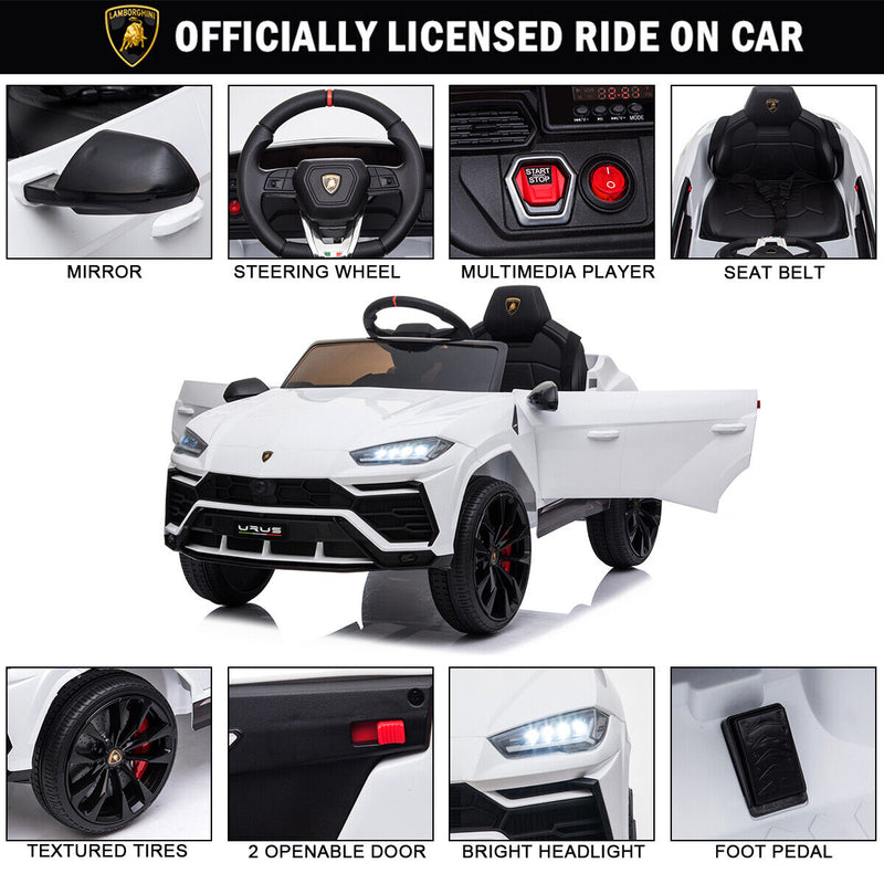 Electric Ride-On Car with Remote Control, MP3 Music, and Headlights - 12V Battery Powered