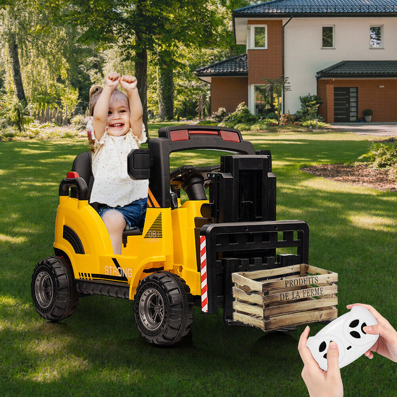 Electric Ride-On Forklift for Kids with Remote Control - 2 Speed Options for Boys and Girls