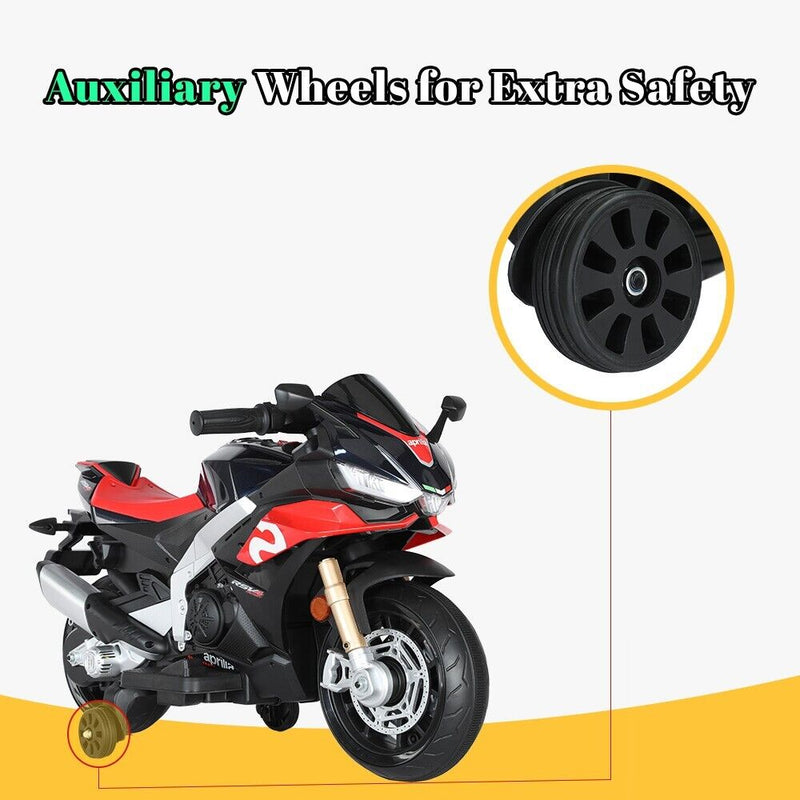 Electric Ride-On Motorbike for Kids 1-4 Years with LED Lights and MP3 Music