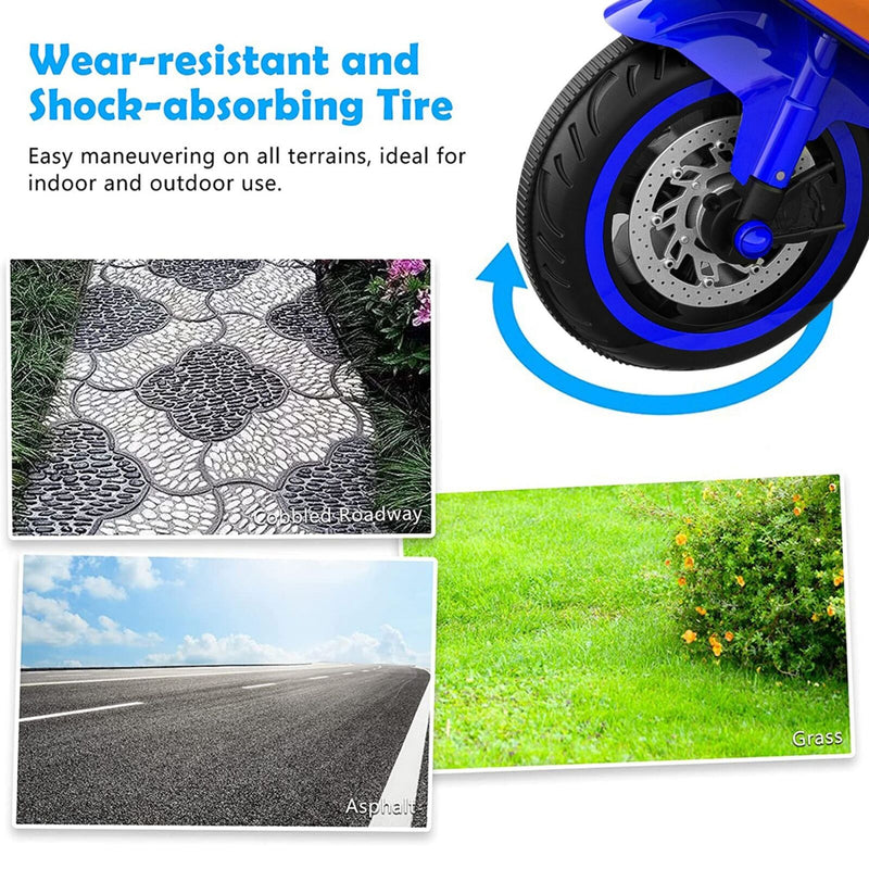 Electric Ride-On Motorbike for Kids - 12V Rechargeable 2-Wheel Car