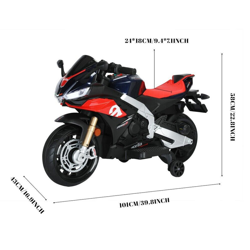 Electric Ride-On Motorbike for Kids Ages 1-4 with Bluetooth and MP3 Compatibility