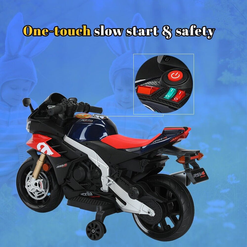 Electric Ride-On Motorbike for Kids Ages 1-4 with Bluetooth and MP3 Compatibility