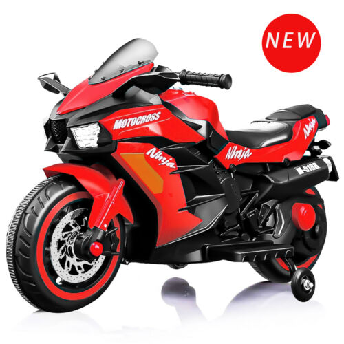 Electric Ride-On Motorcycle for Kids - 12V Rechargeable Battery, 2 Wheels