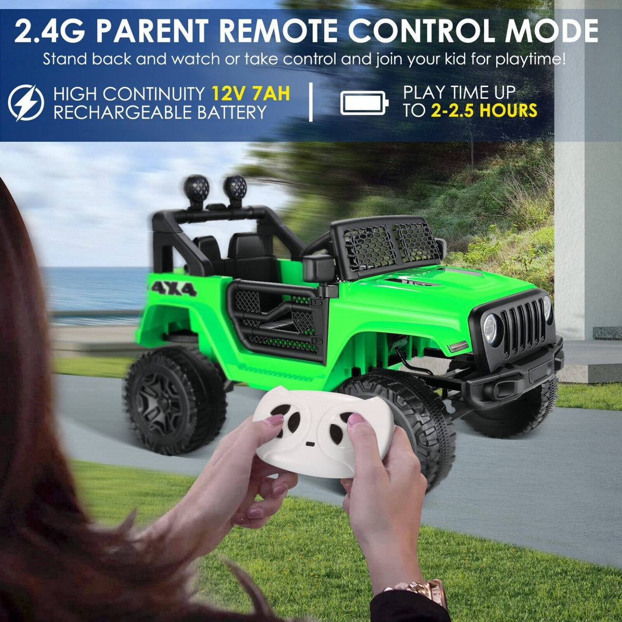 Electric Lamborghini Ride-On Car for Kids with Remote Control - 24/12V Truck Design