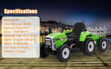 Electric Ride-On Tractor with Trailer and Remote Control for Kids (12V)