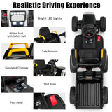 Electric Ride-on Tractor with Trailer for Kids - 3 Speeds & Remote Control
