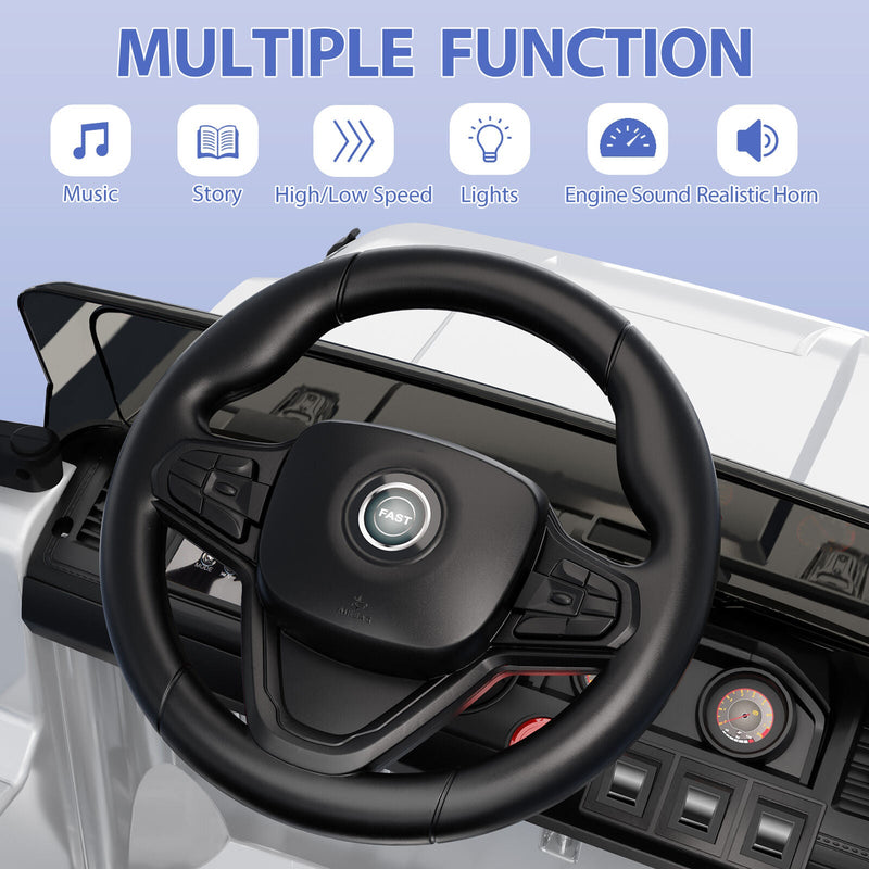 Electric Ride-On Truck for Kids with 3 Speeds, LED Lights, Music, and MP3 Player