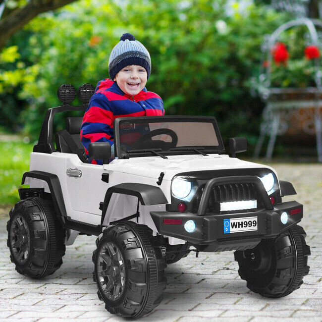 Electric Ride-On Truck for Kids with MP3, LED Lights, and Spring Suspension
