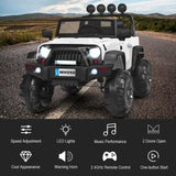 Electric Ride-On Truck for Kids with MP3, LED Lights, and Spring Suspension