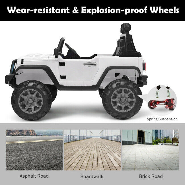 Electric Ride-On Truck for Kids with MP3, LED Lights, and Spring Suspension