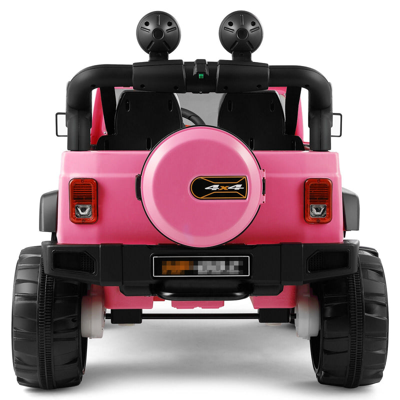 Electric Ride-On Truck for Kids with MP3 Player, Remote Control, and Pink Cover - 12V